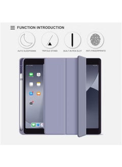 LCYLJGY Case for iPad 9th/8th/7th Generation 10.2 inch Auto Sleep/Wake Slim Lightweight Trifold Stand Smart Cover Soft TPU Back Case with Pencil Holder for iPad 10.2 2021/2020/2019  - Image 3