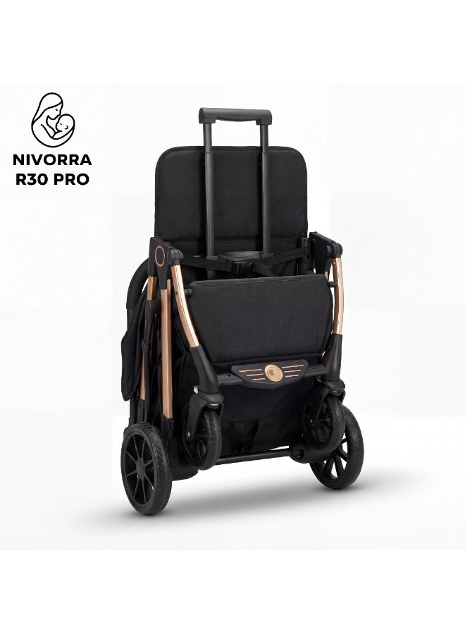 Nivorra Premium Lightweight Baby Stroller with Aluminum Frame, Leather Handle & Compact Travel Fold – Multi-Position Reclining Seat & Storage Basket -  8.5 kg - Image 3