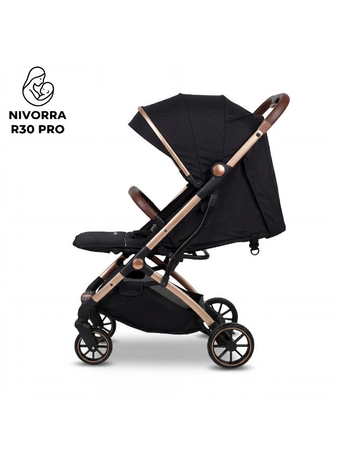 Nivorra Premium Lightweight Baby Stroller with Aluminum Frame, Leather Handle & Compact Travel Fold – Multi-Position Reclining Seat & Storage Basket -  8.5 kg - Image 5