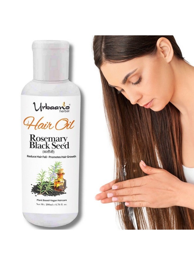 Urbaano herbal Rosemary & Black Seed (Kalonji) Hair Growth Oil for Scalp Nourishment, Controls Hair Fall & Hair Strengthening - 100% Pure & Natural Undiluted Cold Pressed Oils, 200ml - Image 5