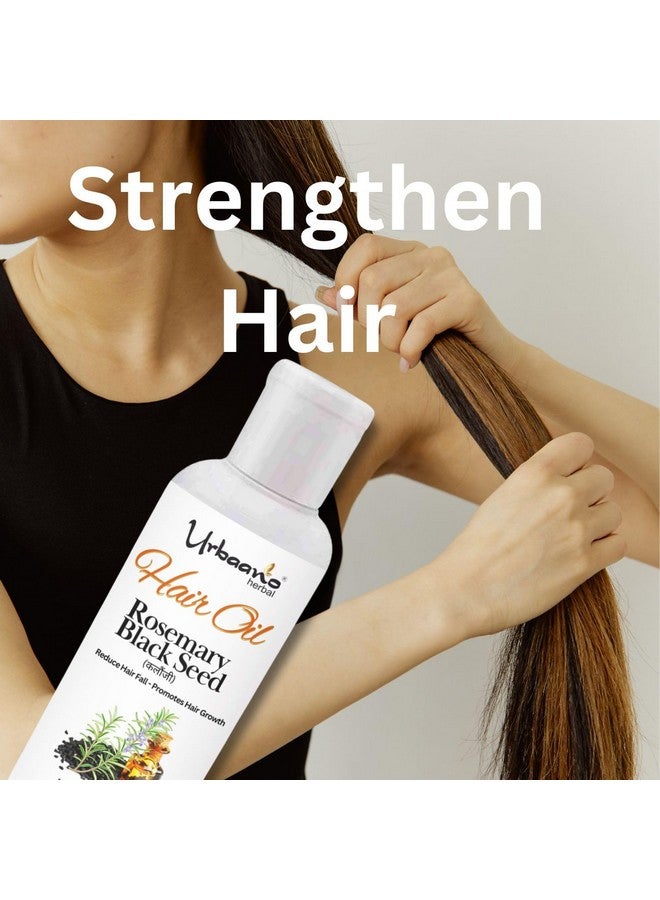 Urbaano herbal Rosemary & Black Seed (Kalonji) Hair Growth Oil for Scalp Nourishment, Controls Hair Fall & Hair Strengthening - 100% Pure & Natural Undiluted Cold Pressed Oils, 200ml - Image 4