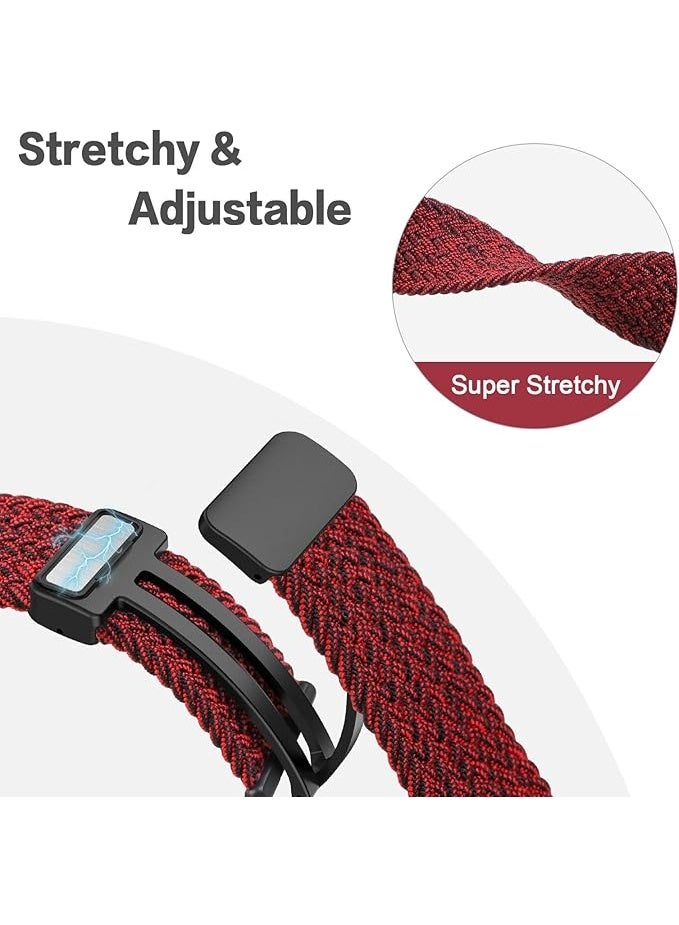 Sport Solo Loop Compatible with Apple Watch Band 42mm 44mm 45mm 46mm 49mm, Magnetic Stretchy Braided Strap Wristband for iWatch Series 10 9 8 7 6 5 4 3 Ultra 2 1 SE, Women Men Replacement Watch Band - Image 2