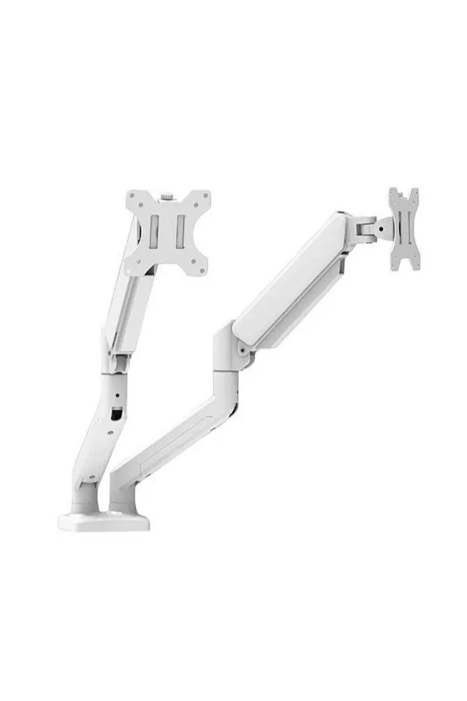 Snooe Full Motion Tilt Swivel dual monitor arm stand with Clamp and Grommet Base for  Screen Monitor - Image 1