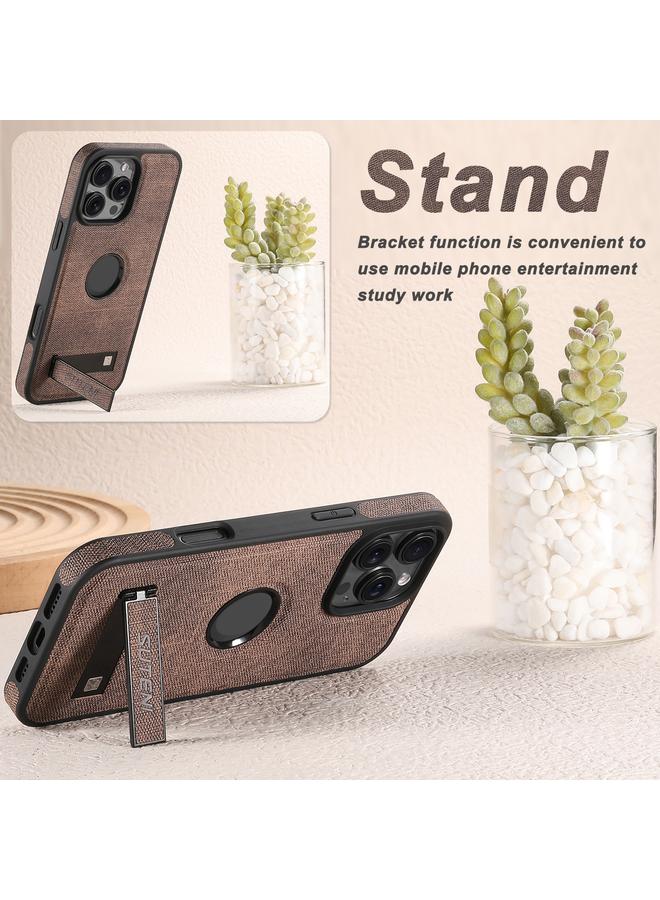 Suteni Case For iPhone 13 Pro G2 Holder Denim Leather Back MagSafe Phone Case - Image 4