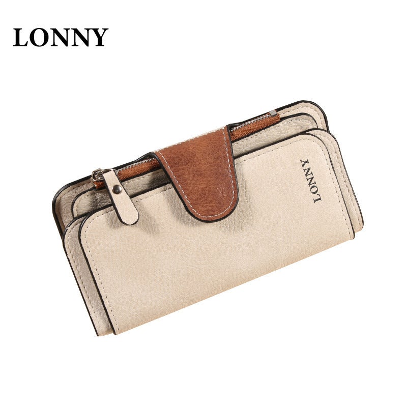 Multifunctional Solid Color PU Leather Wallet, RFID Blocking Design Portable Daily Storage Purse for Cards Cash Coin Business Use - Image 2