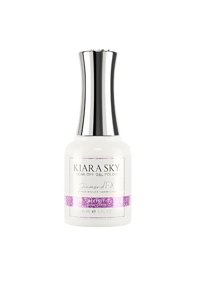KIARA SKY Gel Polish DiamondFX Reflective Glitter Soak Off with Sparkle Diamond dust effect 05 fl oz Beets It purple - Image 2