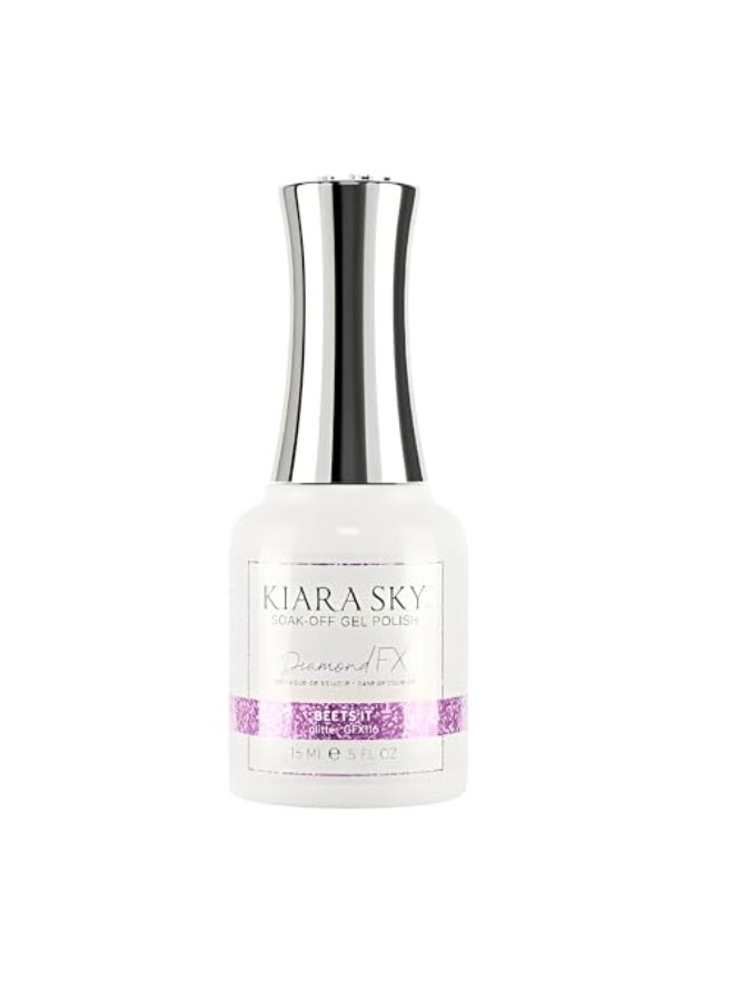 KIARA SKY Gel Polish DiamondFX Reflective Glitter Soak Off with Sparkle Diamond dust effect 05 fl oz Beets It purple - Image 1