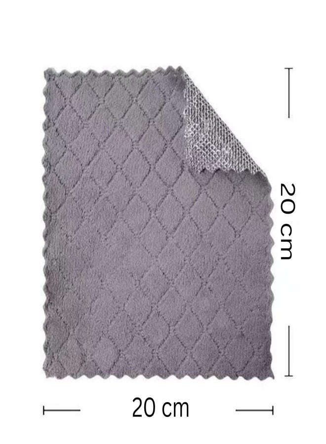 SHARK WAVE SHARKWAVE Non-Scratch Microfiber Double-Sided Dish Wash Cloth, Steel Wire Dish Cloth, Wire Dishwashing Rags Stainless Steel Scrubber Wire Dishcloth for Washing Dishes Counters 5 Pcs 20cm x 20cm - Image 2