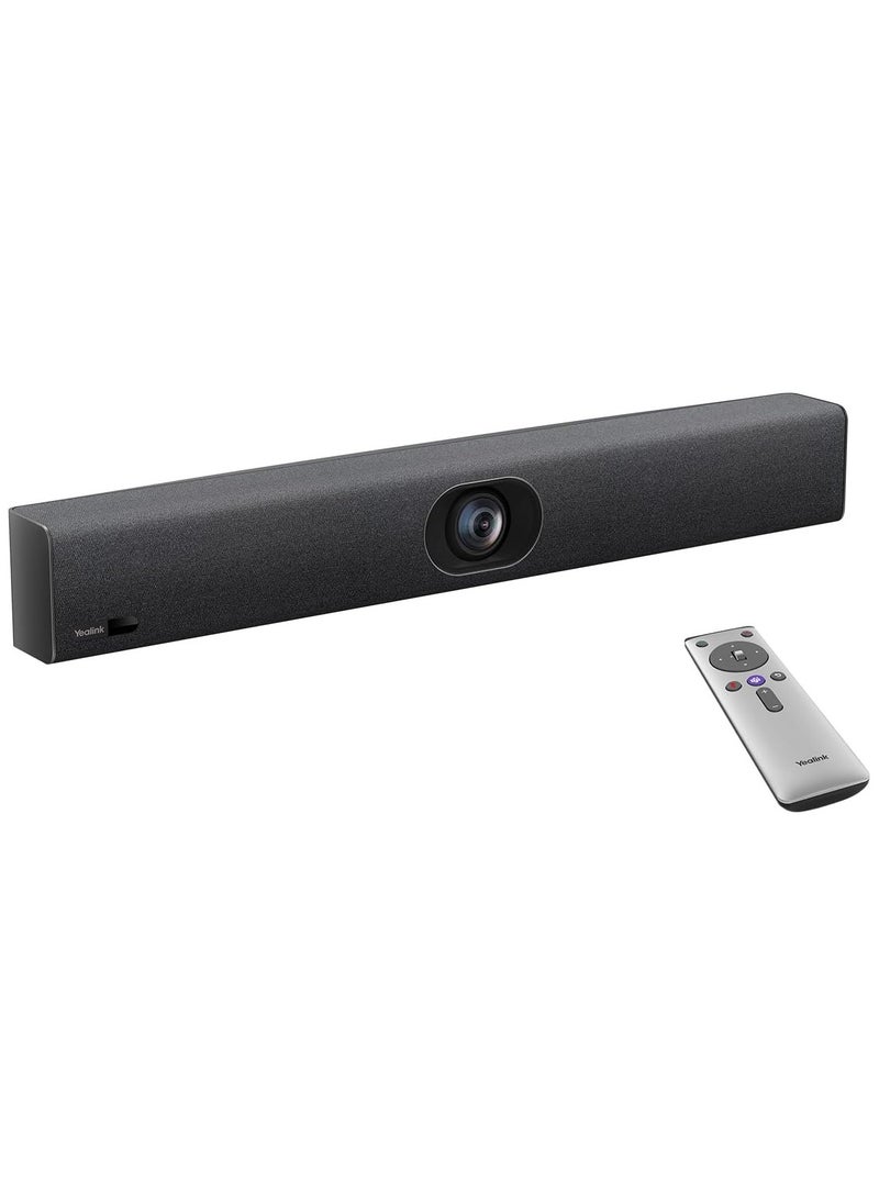 Yealink UVC40 E2 Video Conference Camera System – All-in-One USB Bar with 4K Camera, AI Auto-Framing, Built-in Microphone & Speaker, Plug & Play