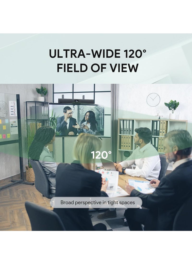 Yealink UVC40 E2 Video Conference Camera System – All-in-One USB Bar with 4K Camera, AI Auto-Framing, Built-in Microphone & Speaker, Plug & Play