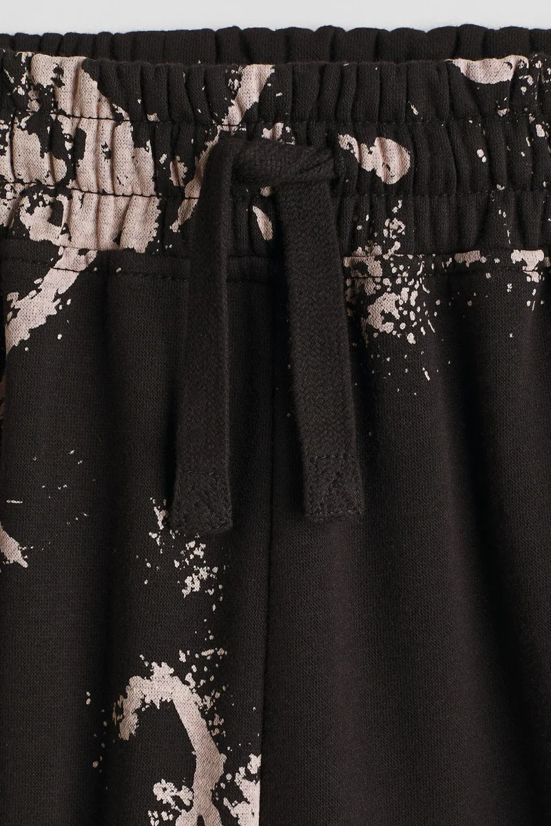 اتش اند ام طقم من نسيج سويت شيرت مزين بطبعة - عبوة من قطعتين