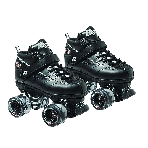 Sure-Grip Sure Grip Rock GT50 Black Stylish Indoor Roller Skates for Men & Women Featuring Nylon Composite with 62mm Swirl Wheels and ABEC-5 Bearings (Mens 7/Womens 8) - Image 1