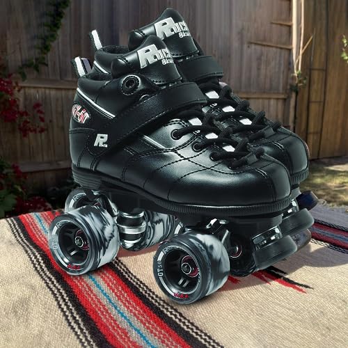 Sure-Grip Sure Grip Rock GT50 Black Stylish Indoor Roller Skates for Men & Women Featuring Nylon Composite with 62mm Swirl Wheels and ABEC-5 Bearings (Mens 7/Womens 8) - Image 2