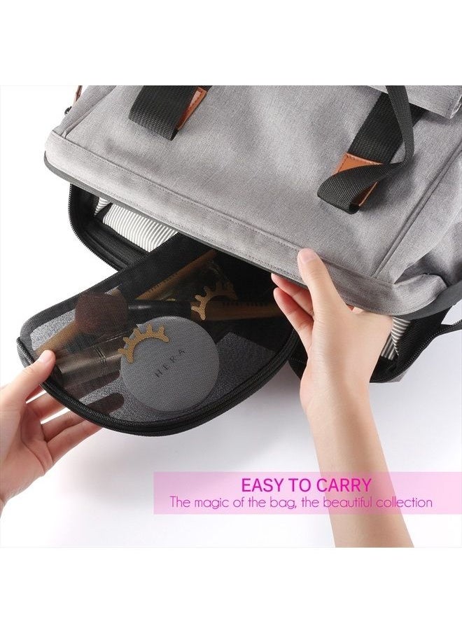 Charmonic Cosmetics Bag, See Through Makeup Bag/Organizer, Stylish Eyelashes, 9x6 pouch, Mesh Travel Accessories Organizer by Charmonic (Black)  - Image 5