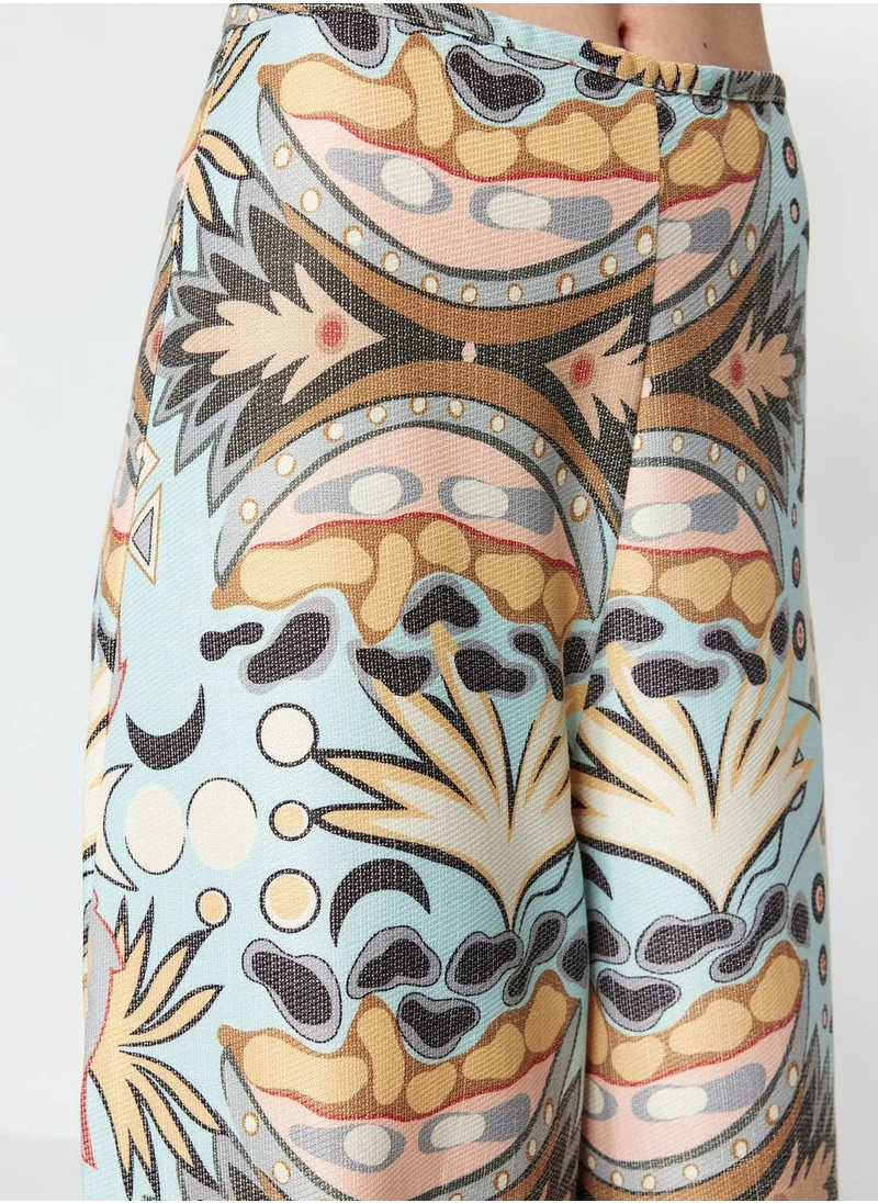 trendyol Floral Print Wide Leg Pants