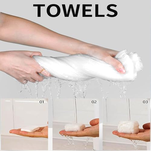 ARQIVO® Compressed Towel Tablet Portable Face Washcloth Reusable Wet and Dry Disposable, Baby Towel or Dog Camping Wipes for Travel Hiking Home Beauty (Pack of 28) - Image 4