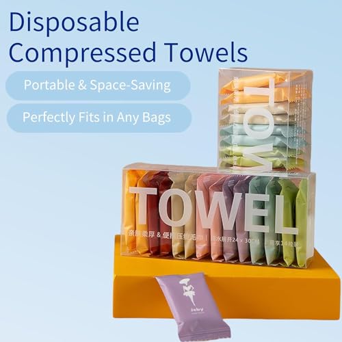 ARQIVO® Compressed Towel Tablet Portable Face Washcloth Reusable Wet and Dry Disposable, Baby Towel or Dog Camping Wipes for Travel Hiking Home Beauty (Pack of 28) - Image 2