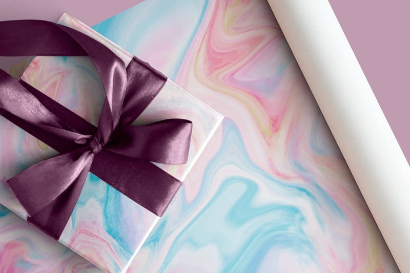 Dovetail Cotton Candy Gift Wrapping Paper Sheet Pack Of 4 Multicolor - Image 4