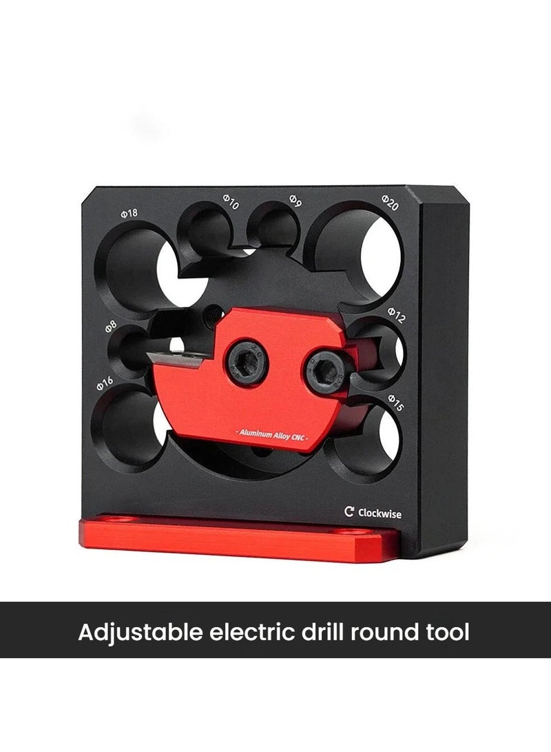 عام **أداة توجيه مثقاب مستديرة - ملحق مساعد للحفر الدقيق في أعمال النجارة** - Image 2