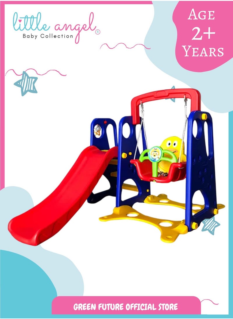 Kids Slide and Swing Set | Toddler Playset with Basketball Hoop | 3-in-1 Adjustable Activity Center for Indoor & Outdoor Play | Portable Climber & Sports Combo for Children - pzsku/ZEB3129286AA29B2E6458Z/45/_/1736610552/e47cd881-7d49-4568-a69d-031a46a15da2