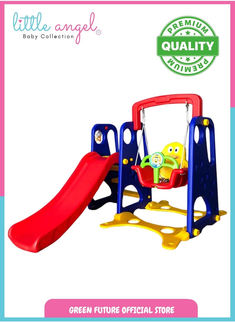 Kids Slide and Swing Set | Toddler Playset with Basketball Hoop | 3-in-1 Adjustable Activity Center for Indoor & Outdoor Play | Portable Climber & Sports Combo for Children - pzsku/ZEB3129286AA29B2E6458Z/45/_/1736610562/7bf4695a-e944-4146-9983-c99fa7530357