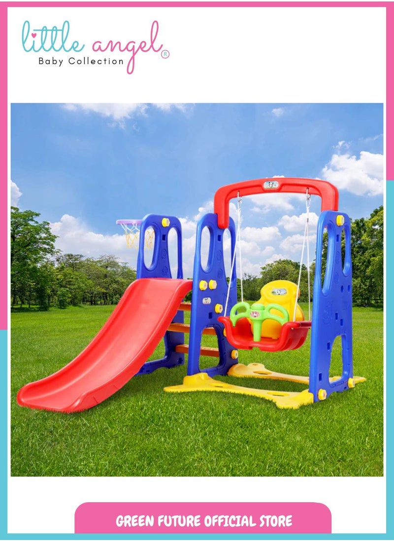 Kids Slide and Swing Set | Toddler Playset with Basketball Hoop | 3-in-1 Adjustable Activity Center for Indoor & Outdoor Play | Portable Climber & Sports Combo for Children - pzsku/ZEB3129286AA29B2E6458Z/45/_/1736610604/47dcf9a7-1b53-4e11-a73e-1c9e2a04cb64