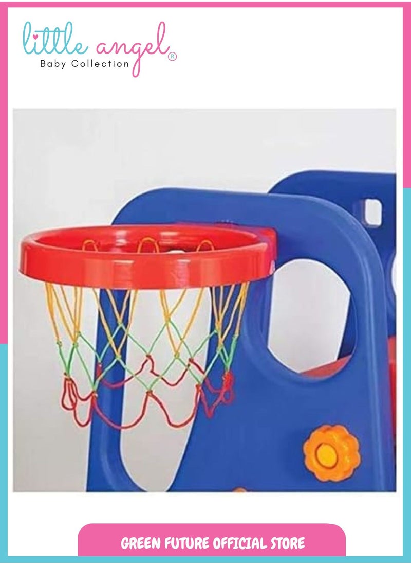 Kids Slide and Swing Set | Toddler Playset with Basketball Hoop | 3-in-1 Adjustable Activity Center for Indoor & Outdoor Play | Portable Climber & Sports Combo for Children - pzsku/ZEB3129286AA29B2E6458Z/45/_/1736610606/82f098e6-c790-4e89-a216-b5f76c55d142