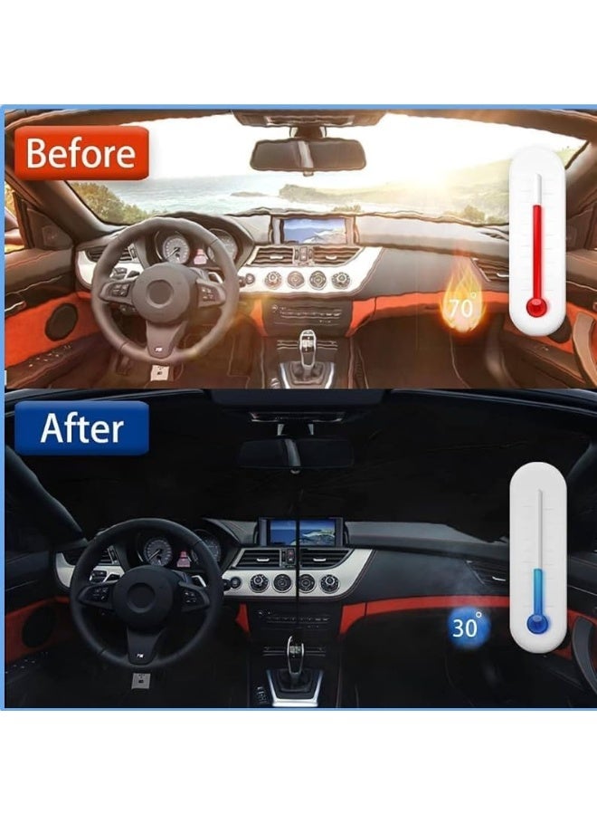 Alayjah, Car UV Reflective Windshield Sunshade Umbrella, Protect Your Skin, Protect Your Car Interior, Enhance AC Cooling, Foldable, Front Glass, Large Size 140X80 CM, Block UV Rays 10300010 - Image 3