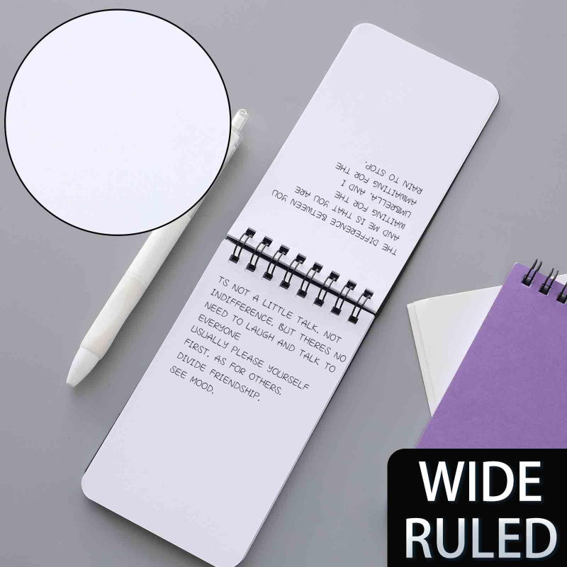 QiCheng Pocket Notebook Small Notepad Pocket Notepad Small Spiral Notebooks 3X5Inches (6-blank) - Image 3