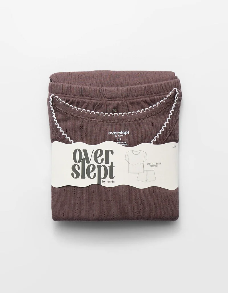 Aerie  OVERSLEPT by Aerie Pointelle Pajama Set for Women | Best Price UAE