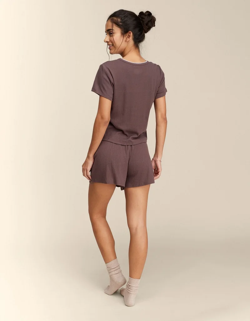 Aerie OVERSLEPT by Aerie Pointelle Pajama Set