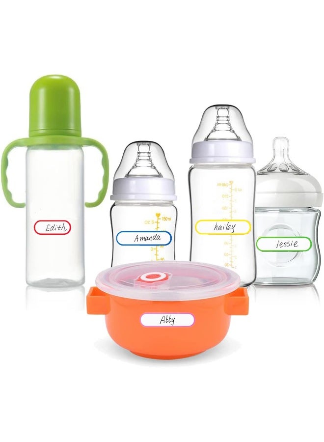 Coowayze Baby Bottle Labels for Daycare, 128 PCS Waterproof Name Labels for Kids Stuff School Supplies, Self Laminating, Dishwasher Safe, Name Stickers for Sippy Cup, Plastic Water Bottle, Day Care Essentials - Image 5