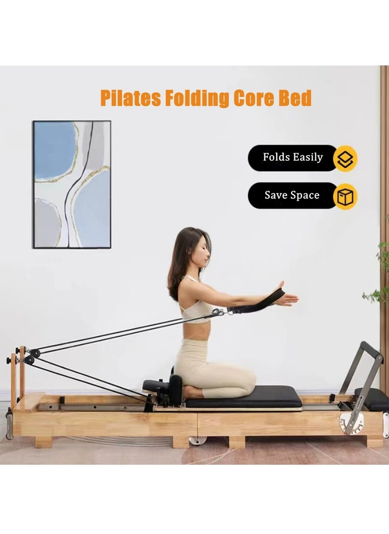 Cool Baby Style COOLBABY Pilates Core Bed Yoga Bed Sports Solid Wood Pilates Equipment Home Stretch Home Stretch Training Fitness Equipment Foldable  - Image 2