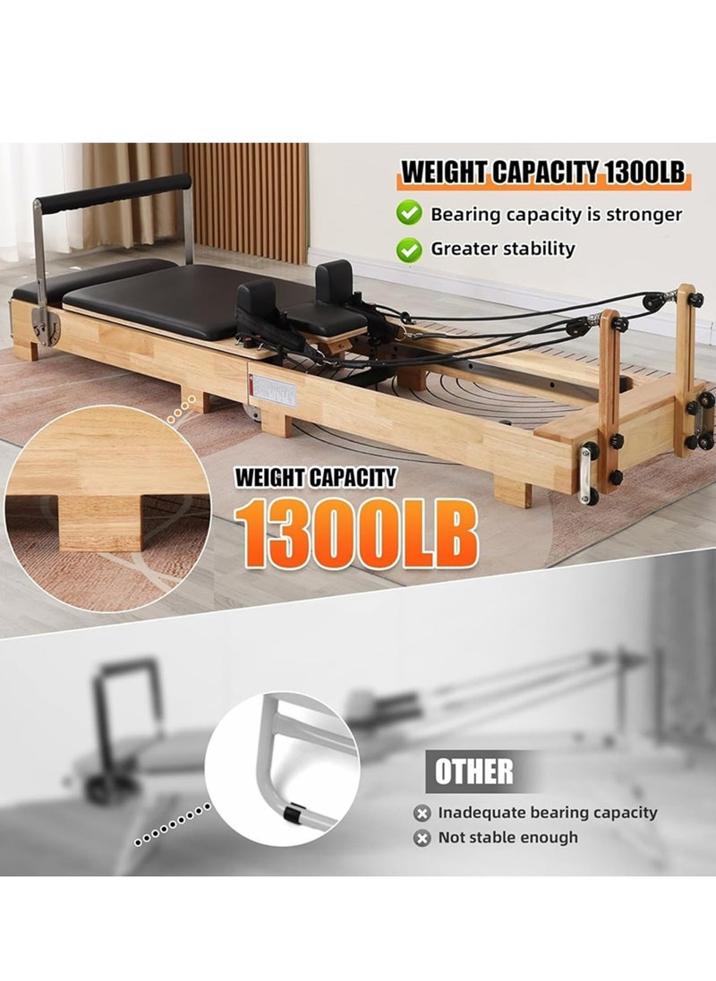 Cool Baby Style COOLBABY Pilates Core Bed Yoga Bed Sports Solid Wood Pilates Equipment Home Stretch Home Stretch Training Fitness Equipment Foldable  - Image 4