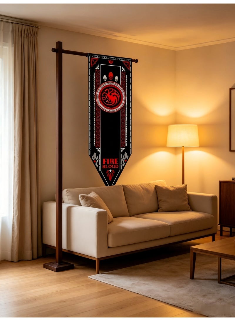 Targaryen House Flag from the "Game of Thrones" Series - 150 × 47 Cm - Woven Flag for Outdoor Walls - Image 5