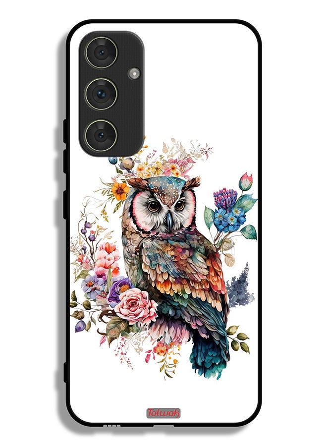 Tolwak Samsung Galaxy A54 5G Protective Case Cover Owl Abstract Art - Image 1