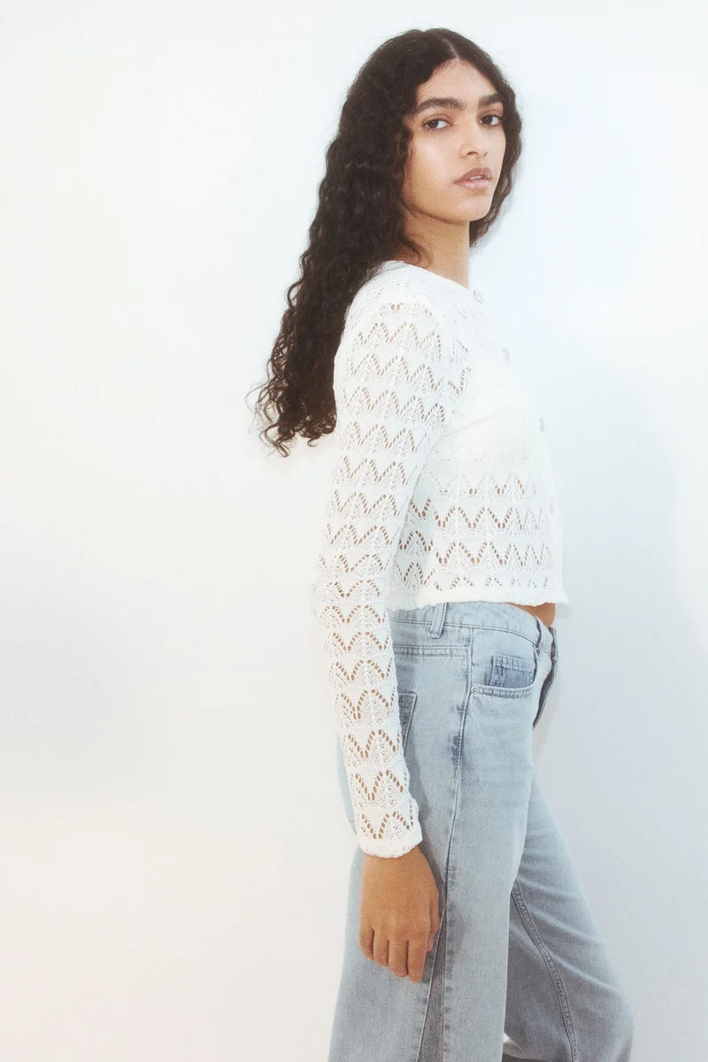 H&M Pointelle-knit cardigan