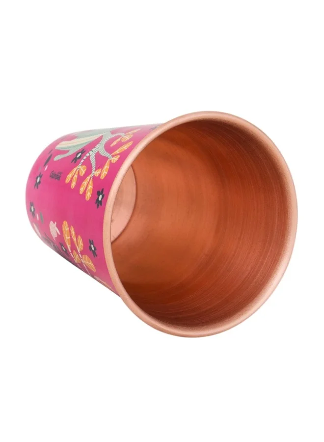 Chumbak Jungle Folk Copper Tumbler - Large, 400ml
