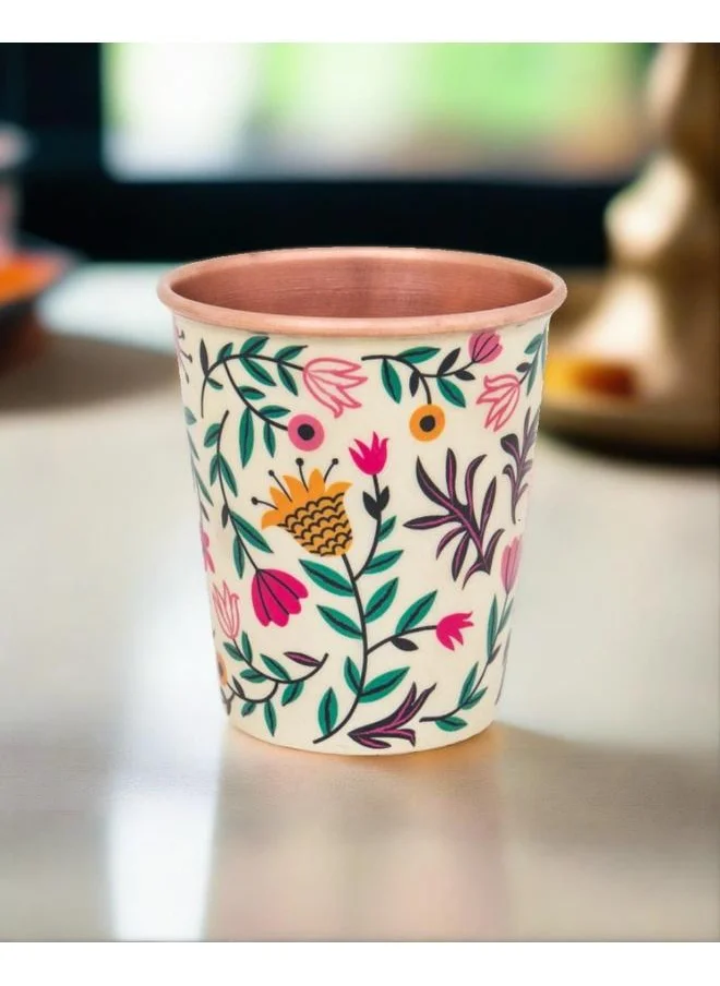 Chumbak Jungle Folk Copper Tumbler - Large, 400ml