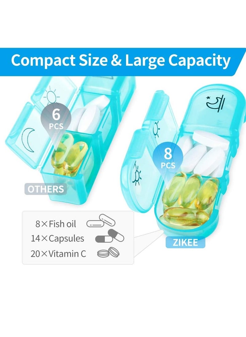 iMissiu - Weekly Pill Organizer 3 Times a Day, Compact Pill Box 7 Day with Roomy Pill Case and Sturdy Design - Image 1