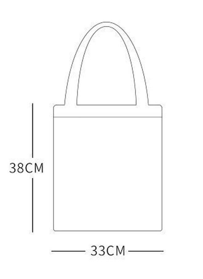Generic - Cartoon Crayon Small Shin Canvas Tote Bag, Double-Sided Printed Student Ban Tote Bag, Reusable Beautiful Eco-Friendly Bag, Book Shopping Groceries Cotton Cute Tote Bag - Image 1