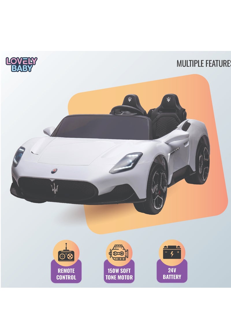 Lovely Baby Lovely Baby Power Riding Car for Kids LB 1699EL Battery-Operated Car with Remote Control, Music, LED Lights and More special features - Yellow  - Image 3