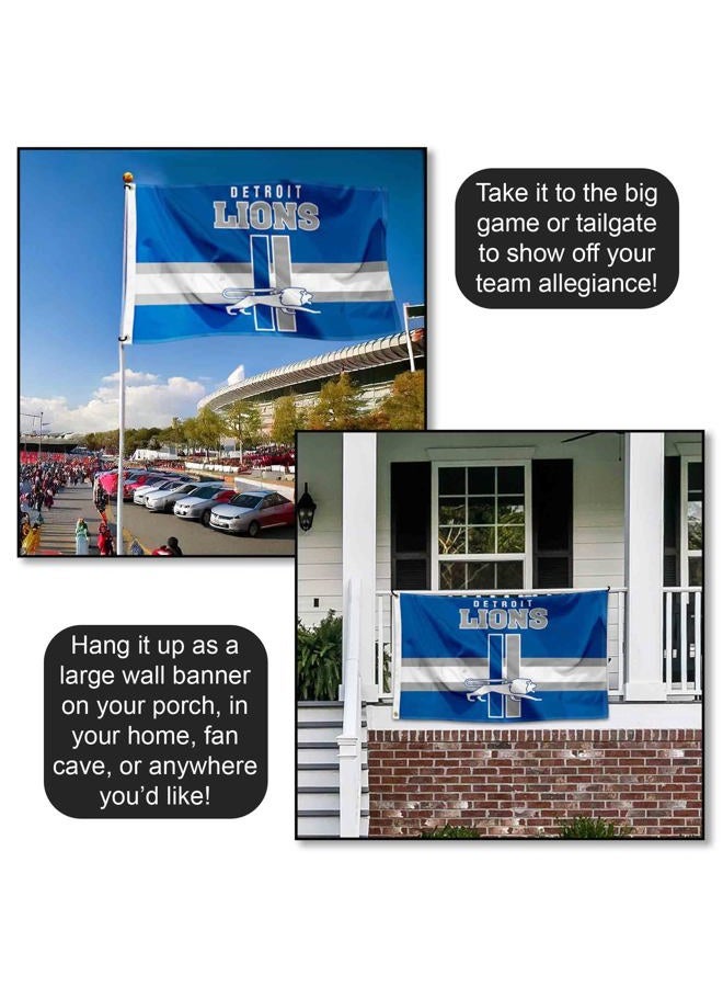 WinCraft Lions Throwback Vintage Retro 3x5 Banner Flag - Image 4