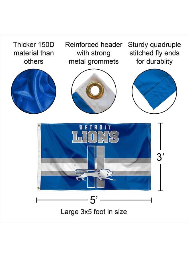 WinCraft Lions Throwback Vintage Retro 3x5 Banner Flag - Image 2