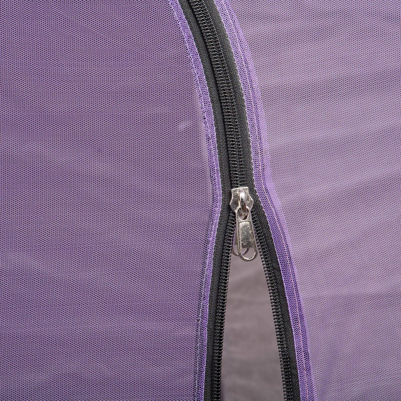 AL-UQBA® Foldable Polyester Adults Double Bed King Size with (6.5 x 6.5 f t) Mosquito Net (Purple) - Image 4