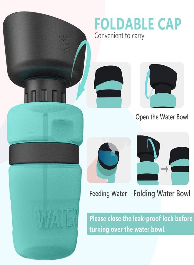 petnf Portable Dog Water Bottle,Upgraded 2 in 1 Pet Travel Water Bottle and Bowl,Leakproof Pet Drinking Bottle for Dog Cat Outdoor Travel Walking,Lightweight Large Capacity Pet Water Bottles 18oz BPA Free - Image 4