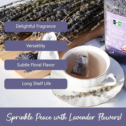 NPG Freeze Dried Lavender Flowers 4 Oz, Culinary Grade Lavender Buds for Tea, Baking, DIY Soap, Candle Making, Potpourri, Natural Fragrance Sachets, All-Natural, Non-GMO, Gluten-Free - Image 4