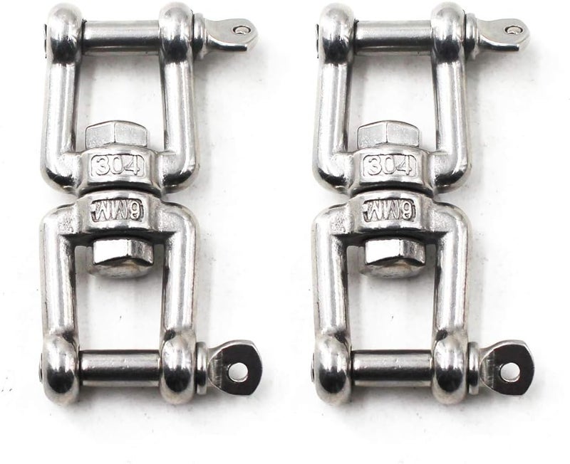 Flomore Swivel Double Shackle 304 Stainless Steel Boat Anchor Chain Connectors - Image 1