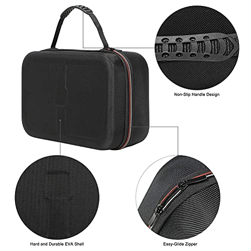 PSS Carrying Case for Nin/tendo Switch, Protective Hard Shell Middle Travel Carry Bag for Nin/tendo Switch Console Pro Controller and Accessories, Rubberized Handle and Shoulder Strap-Black. - Image 5