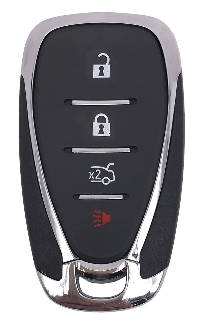 Muxkenper Keyless Entry Remote Car Key Fob Cover Shell Case Fit for Chevy Silverado Cruze Camaro Malibu Equinox Blazer 2017 2018 2019 2020 (Black, 4 Buttons) - Image 1